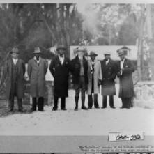 President Coolidge at Cabin Bluff with the "spiritual" singers of Georgia Industrial College.
