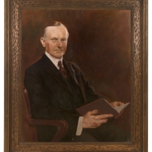 Anonymous portrait of Calvin Coolidge held in the Coolidge Room of Forbes Library in Northampton, Massachusetts.