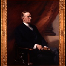 Calvin Coolidge, posthumous portrait by Frank O. Salisbury, 1934.