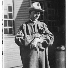 Coolidge with one of his cats at the Homestead in Plymouth.