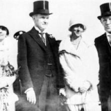 L to R: First Lady Grace Coolidge, President Coolidge, Mrs. Mary Curtis Bok and Mr. Edward William Bok, February 1, 1929.
