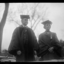 The Coolidges at Andover, May 1928, where Coolidge spoke at commencement before over 10,000 people, including a class of 650.