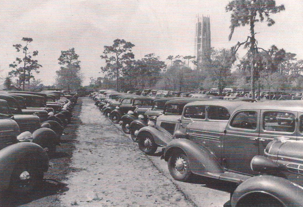 The parking lots on Dedication Day, February 1, 1929