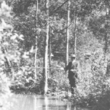 President Coolidge fishing on Squaw Creek, June 16, 1927