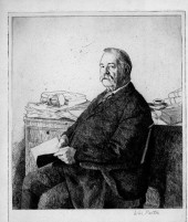 Grover Cleveland etched portrait, 1906.