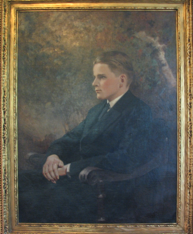 Calvin Coolidge Jr., 1925. The portrait now hangs at the Welcome Center of the Calvin Coolidge State Historic Site. It is well worth setting aside a couple days to walk the grounds, view the excellent displays, tour the buildings, and pause at the cemetery across the road.