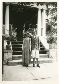 Mrs. Coolidge at Mercersburg with son, John.