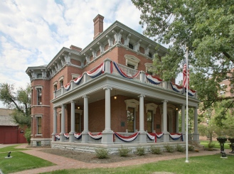 Benjamin Harrison's home, Indianapolis. Note the front porch added in 1896.