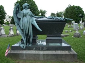 Arthur's sarcophagus, Albany Rural Cemetery