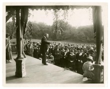 TR speaking on the porch of Sagamore Hill, 1917. Photo credit: National Park Service.