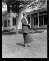 Mrs. Coolidge at the Homestead, Plymouth Notch.