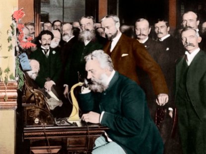 Alexander Graham Bell and Thomas Watson began their experiments in sound to help the deaf, which included Bell's mother and wife.